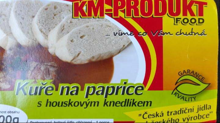 Fotografie - Kuře na paprice s houskovým knedlíkem KM-produkt