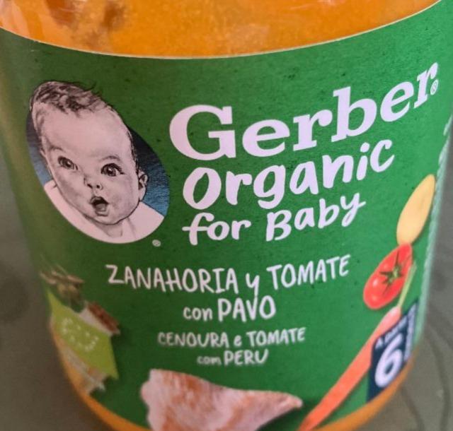 Fotografie - Zanahoria y tomate con pavo Gerber Organic for baby