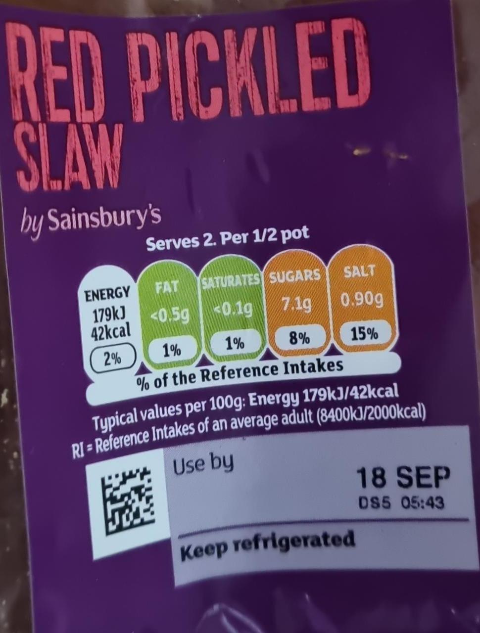Fotografie - Red pickled slaw Sainsbury's