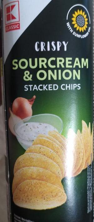 Fotografie - Cripsy SourCream & Onion Stacked Chips K-Classic