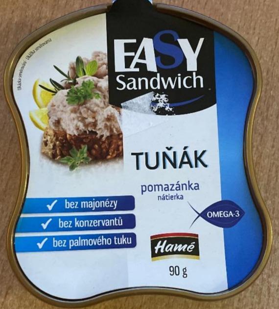 Fotografie - Tuňák pomazánka EASY Sandwich Hamé