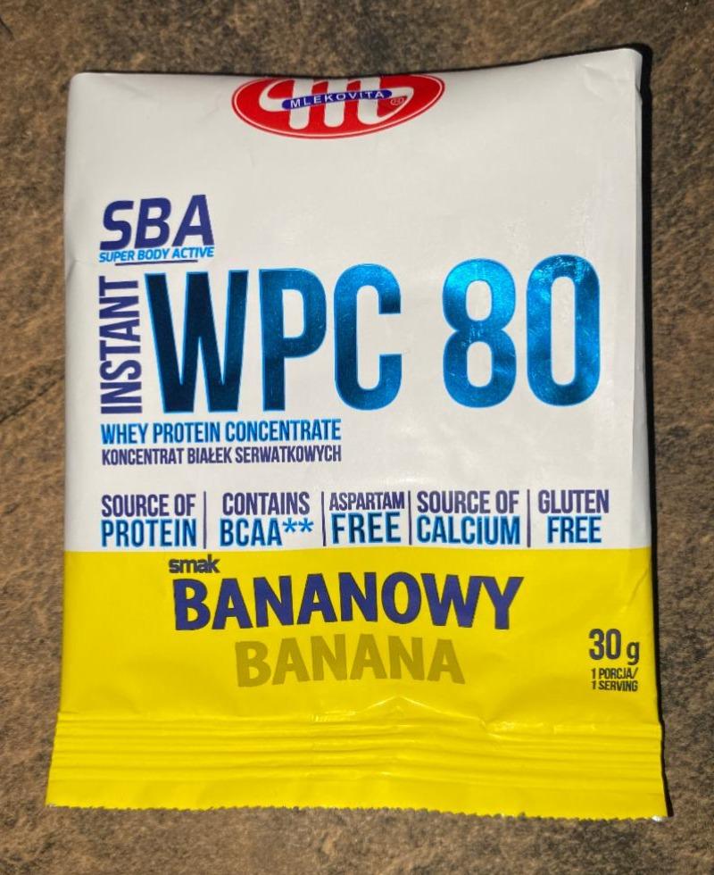 Fotografie - Super Body Active WPC 80 Whey Protein Concentrate smak Bananowy Mlekovita