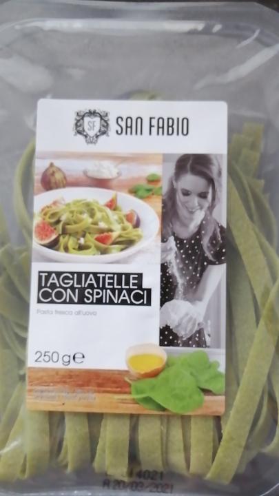 Fotografie - Tagliatelle con spinaci (vaječné těstoviny nesušené se špenátem) San Fabio