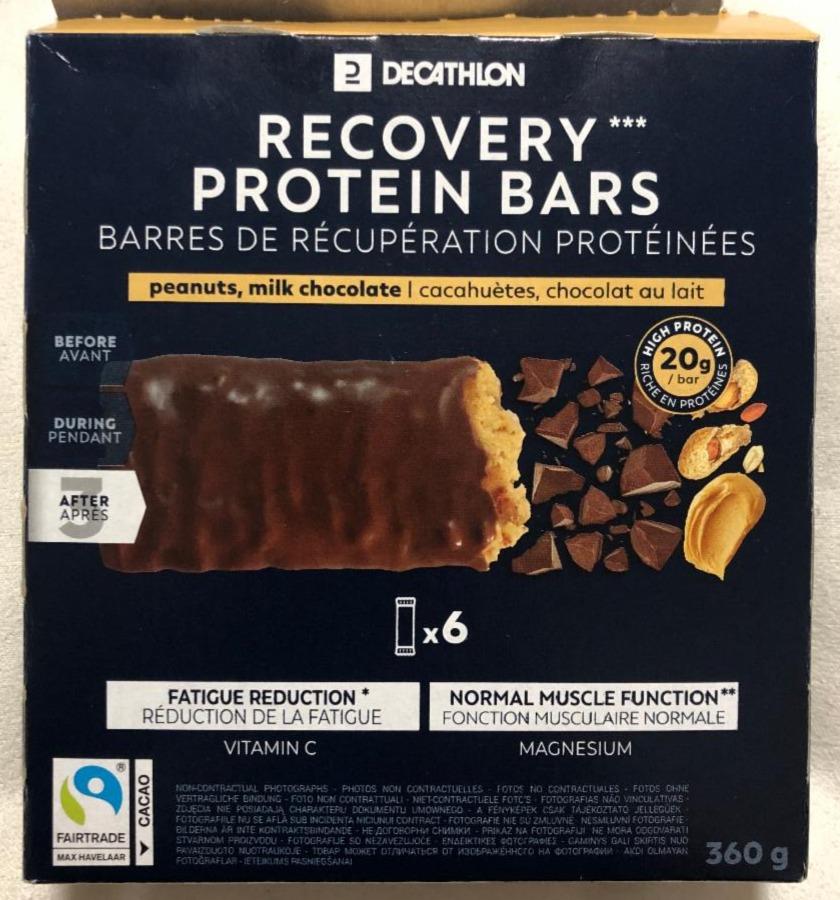 Fotografie - Recovery Protein Bars peanut, milk chocolate Decathlon