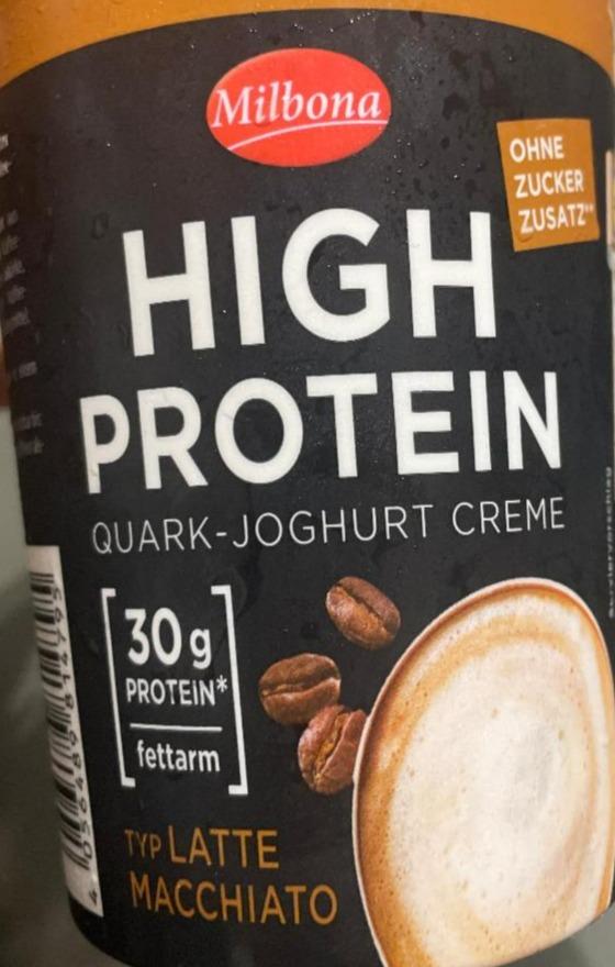 Fotografie - High protein quark-joghurt creme Latte Macchiato Milbona
