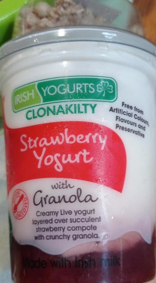 Fotografie - strawberry yogurt with granola