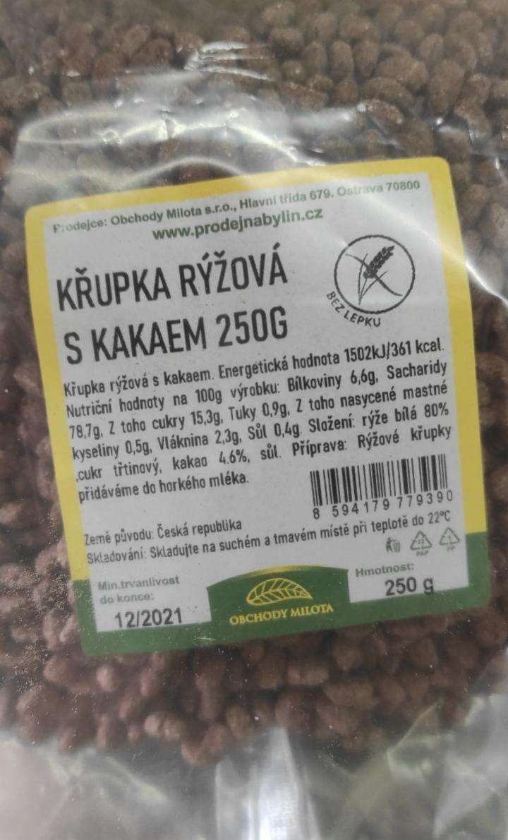 Fotografie - Křupka rýžová s kakaem ProdejnaBylin.cz