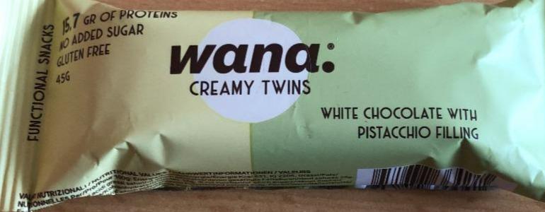Fotografie - Creamy twins white chocolate with pistacchio filling Wana