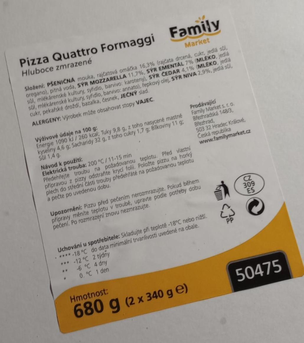 Fotografie - Pizza Quattro Formaggi Family Market