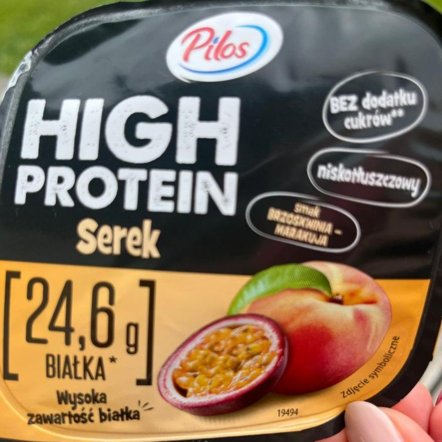Fotografie - High protein Pilos peach-passion fruit QUARK (3.7g sach.)