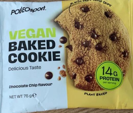 Fotografie - Vegan baked cookie Chcoolate Chip flavour Polleo Sport