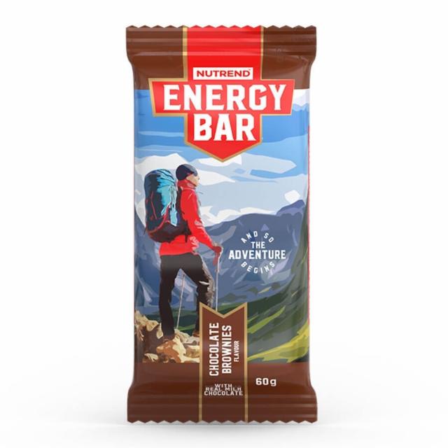 Fotografie - Energy bar chocolate brownies (čokoládové brownies) Nutrend