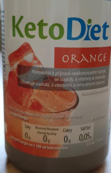 Fotografie - koncentrát k přípravě nealkoholického nápoje pomeranč Ketodiet
