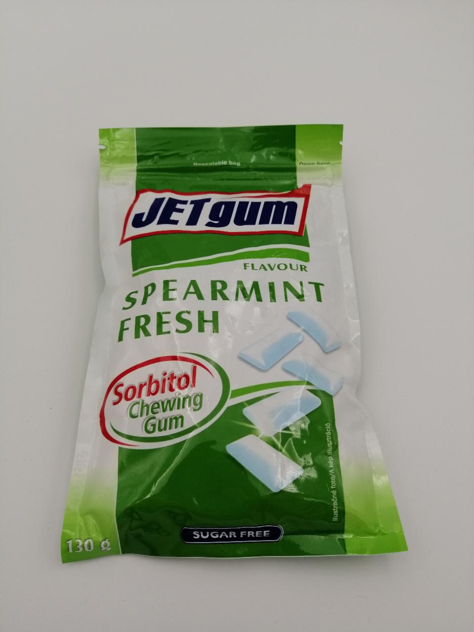 Fotografie - žvýkačky JETgum spearmint bez cukru