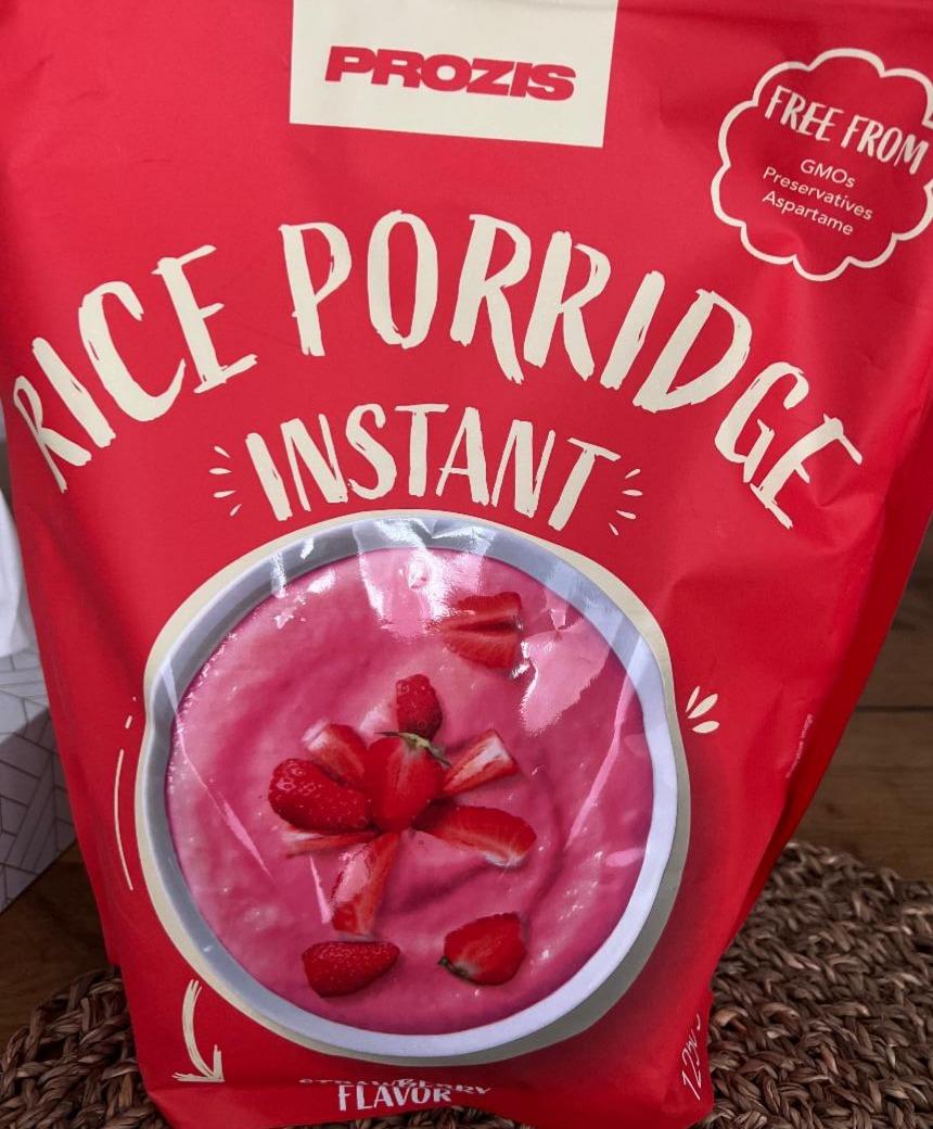Fotografie - Rice Porridge instant strawberry Prozis