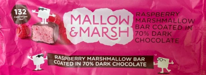 Fotografie - Raspberry marshmallow bar coated in 70% dark chocolate Mallow & Marsh