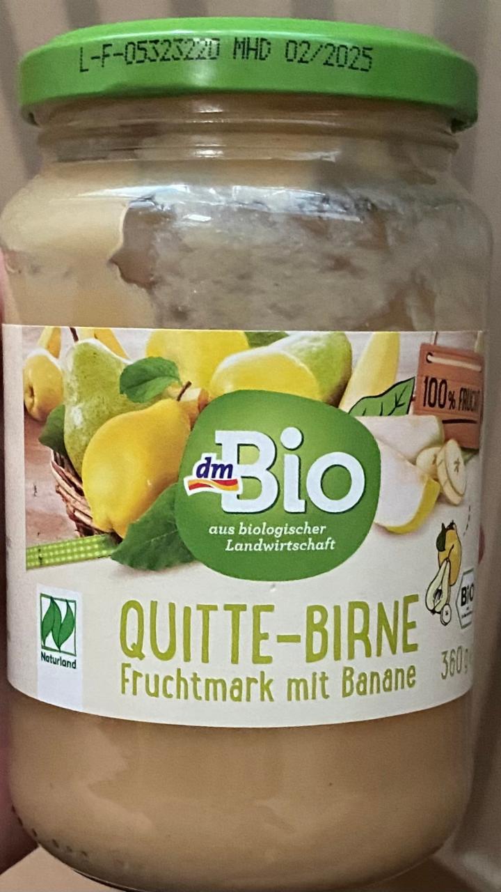 Fotografie - Quitte-Birne Fruchtmark mit Banane dmBio