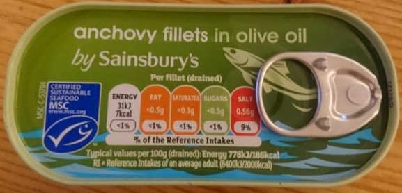 Fotografie - Anchovy Fillets in Olive Oil by Sainsbury's
