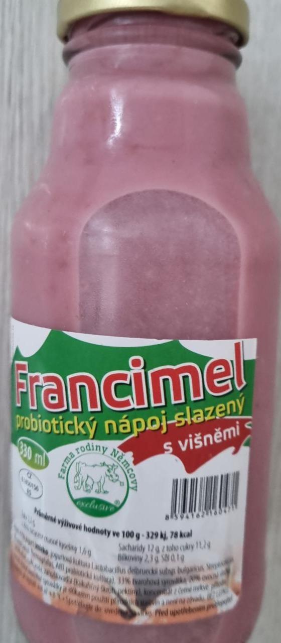 Fotografie - Francimel probiotický nápoj slazený s višněmi Farma rodiny Němcovy