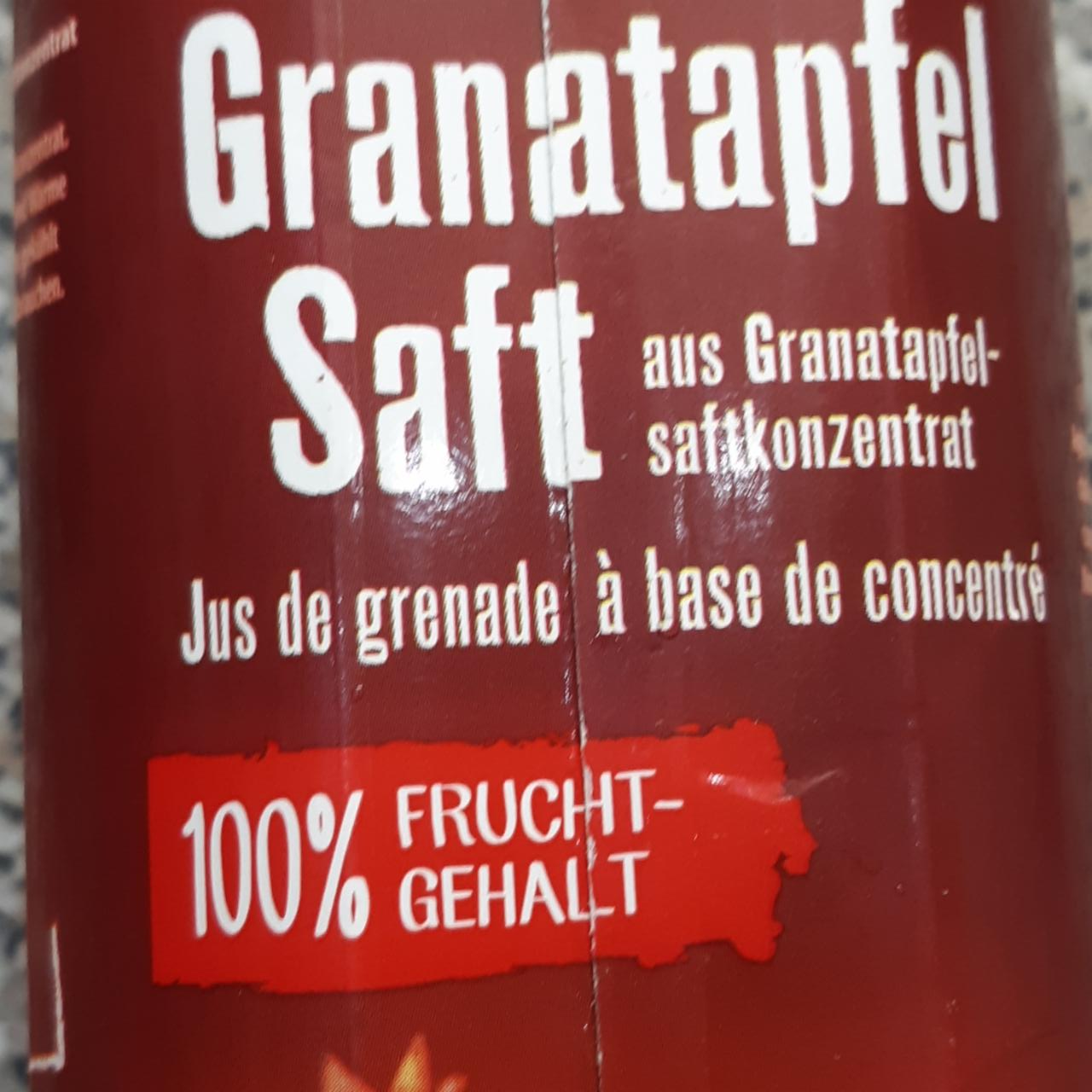 Fotografie - Granatapfel Saft 100% Trimm