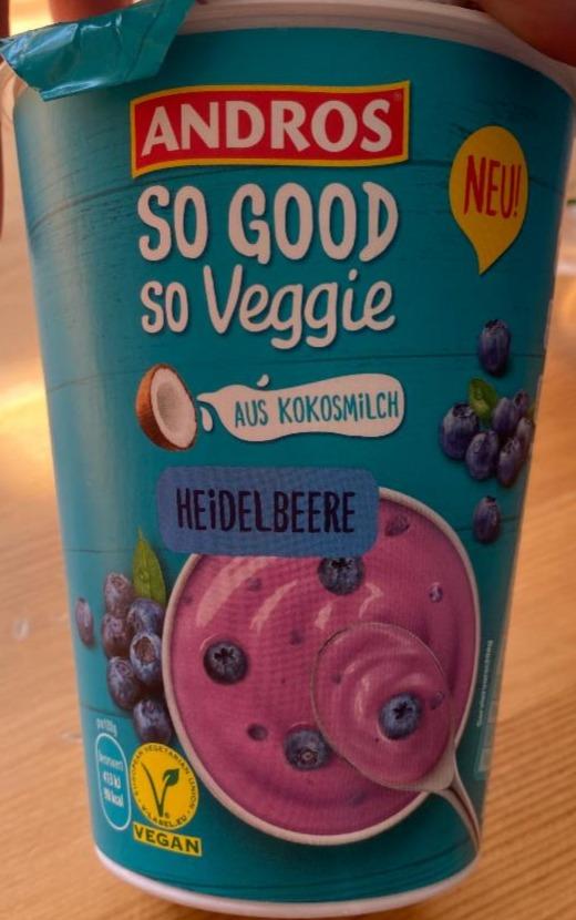 Fotografie - So Good so Veggie aus kokosmilch Heidelbeere Andros