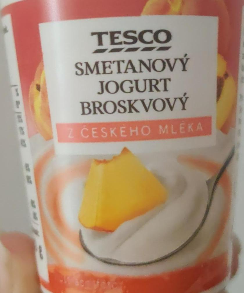 Fotografie - Smetanový jogurt broskvový Tesco