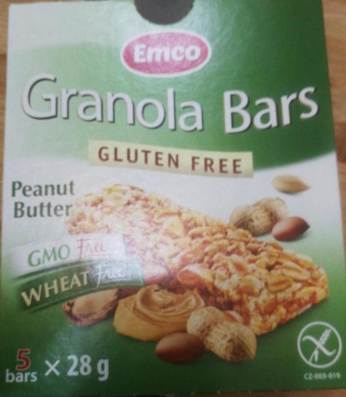 Fotografie - Granola Bars Peanuts Butter Gluten Free Emco