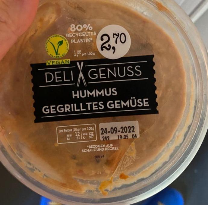 Fotografie - Hummus Gegrilltes Gemüse Deli Genuss