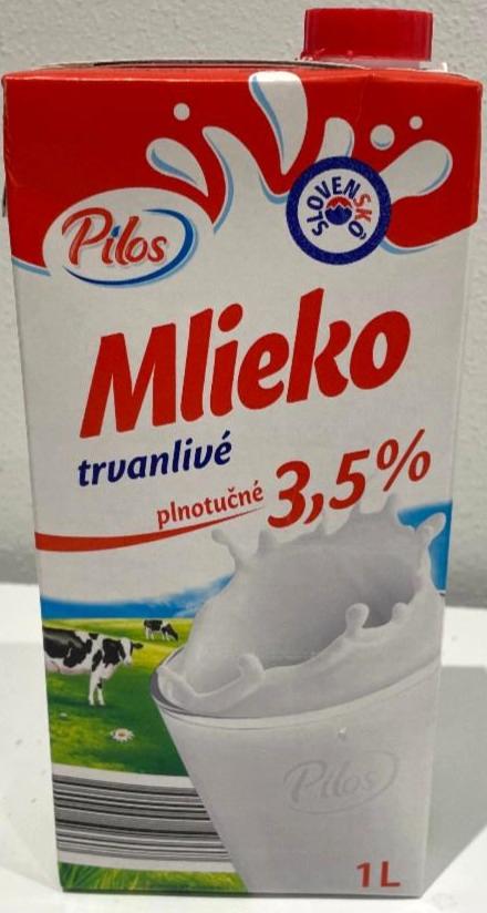 Fotografie - Mléko trvanlivé plnotučné 3,5% Pilos