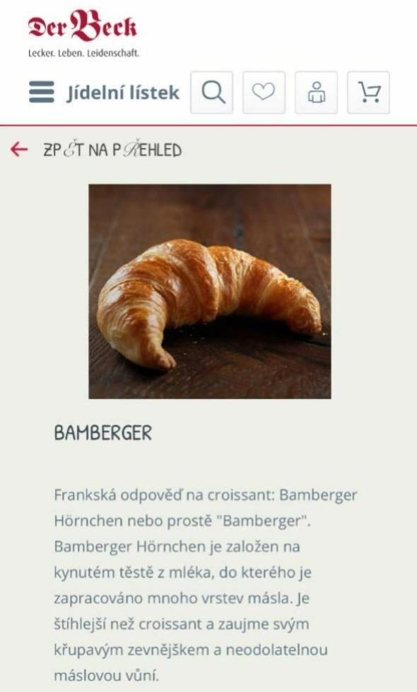 Fotografie - Bamberger croissant Der Beck