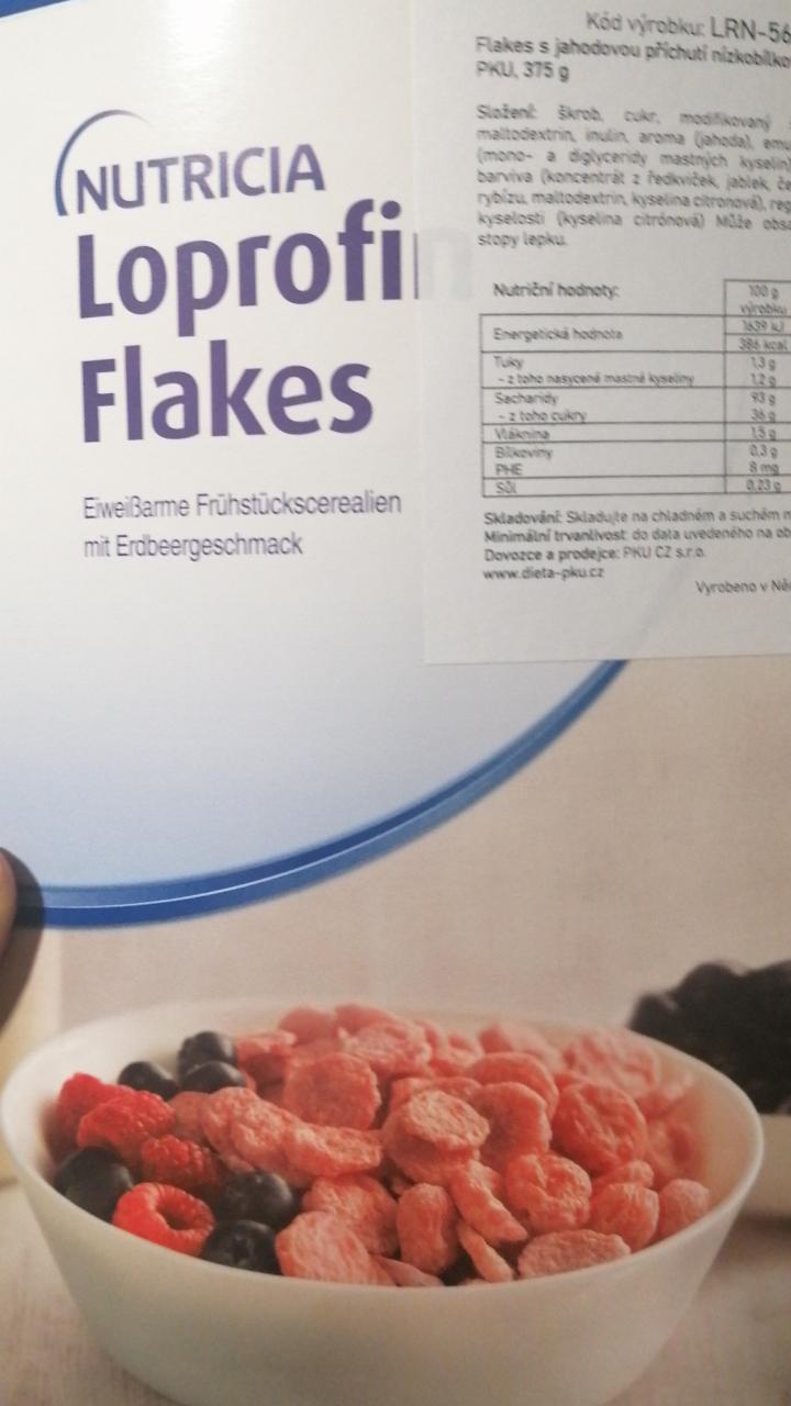 Fotografie - Loprotfi flakes (flakes s jahodovou příchutí nízkobílkovinné PKU) Nutricia