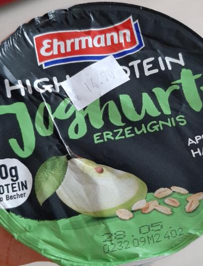 Fotografie - High protein Joghurt Apfel-hafer Ehrmann