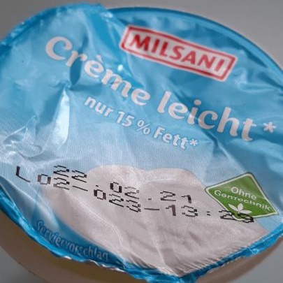 Fotografie - Crème leicht nur 15% Fett Milsani