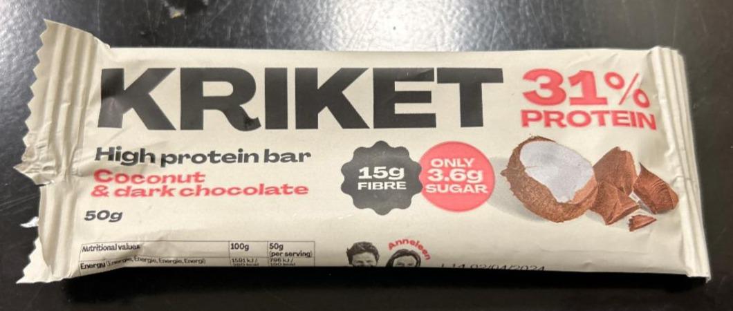 Fotografie - High protein bar Coconut & clark chocolate Kriket