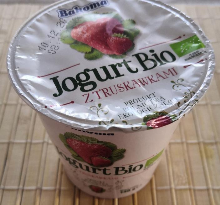 Fotografie - Jogurt Bio z truskawkami Bakoma