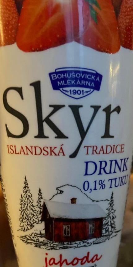 Fotografie - Skyr drink jahoda Bohušovická mlékárna