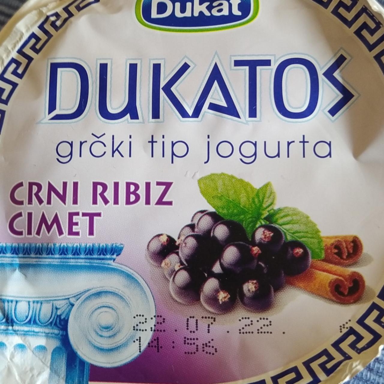 Fotografie - Dukatos grčki tip jogurta crni ribiz cimet Dukat