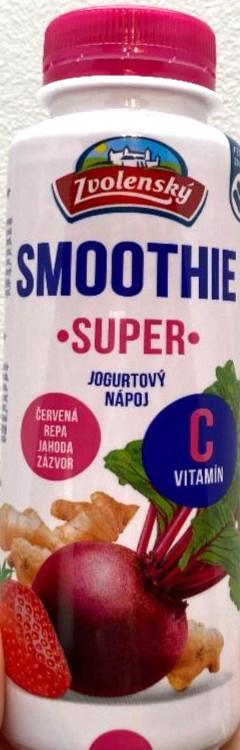Fotografie - Smoothie super jogurtový nápoj červená řepa, jahoda, zázvor Zvolenský