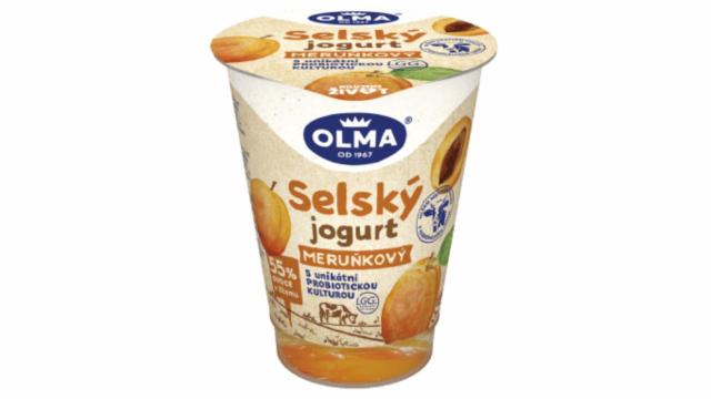 Fotografie - Selský jogurt meruňkový s unikátní probiotickou kulturou Olma