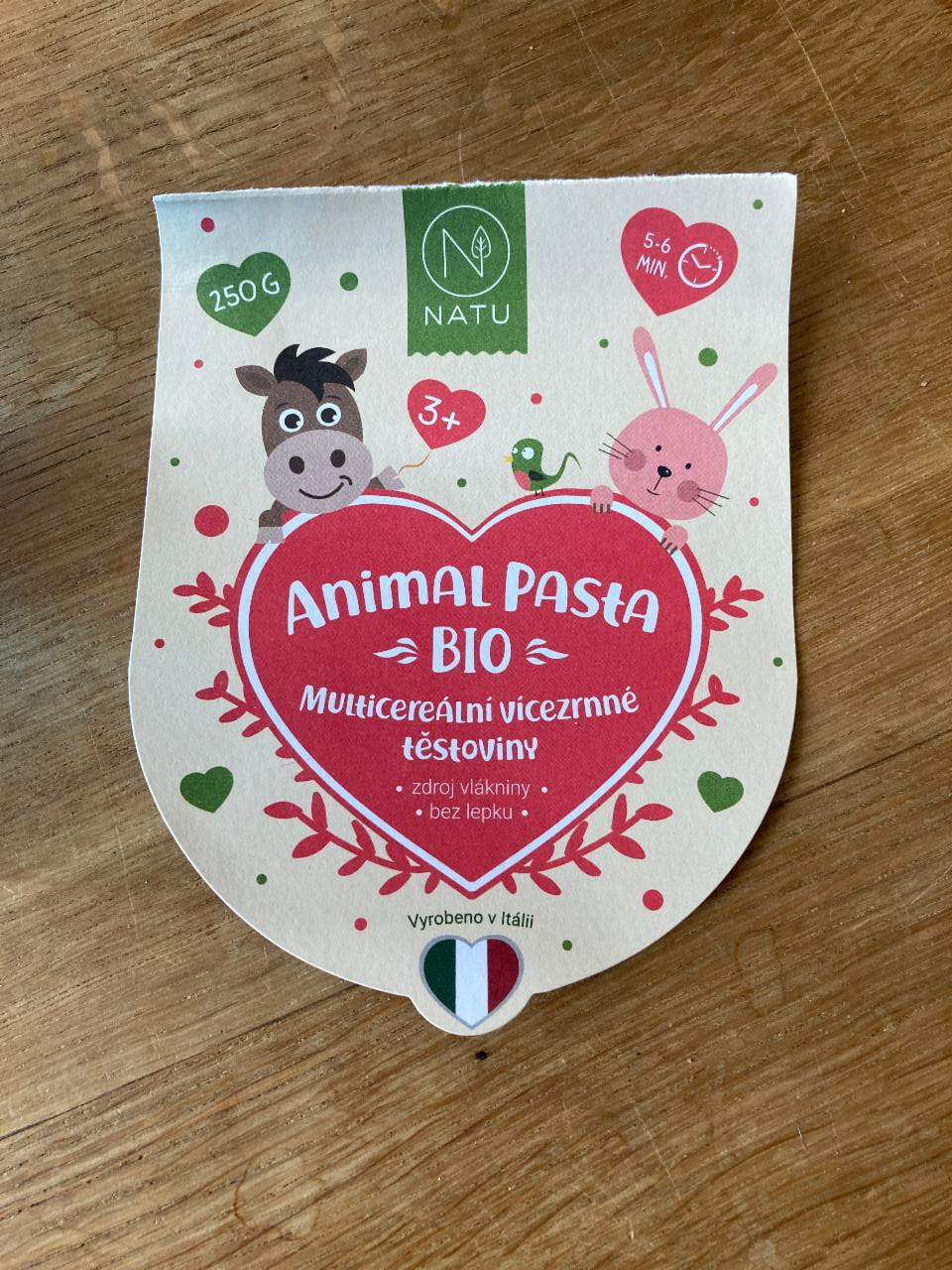 Fotografie - Animal pasta BIO multicereální vícezrné těstoviny