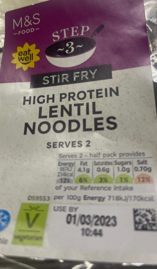 Fotografie - High protein lentil noodles M&S Food