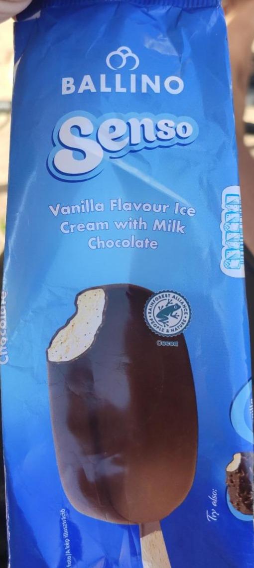 Fotografie - Senso Vanilla Flavour Ice Cream with Milk Chocolate Ballino
