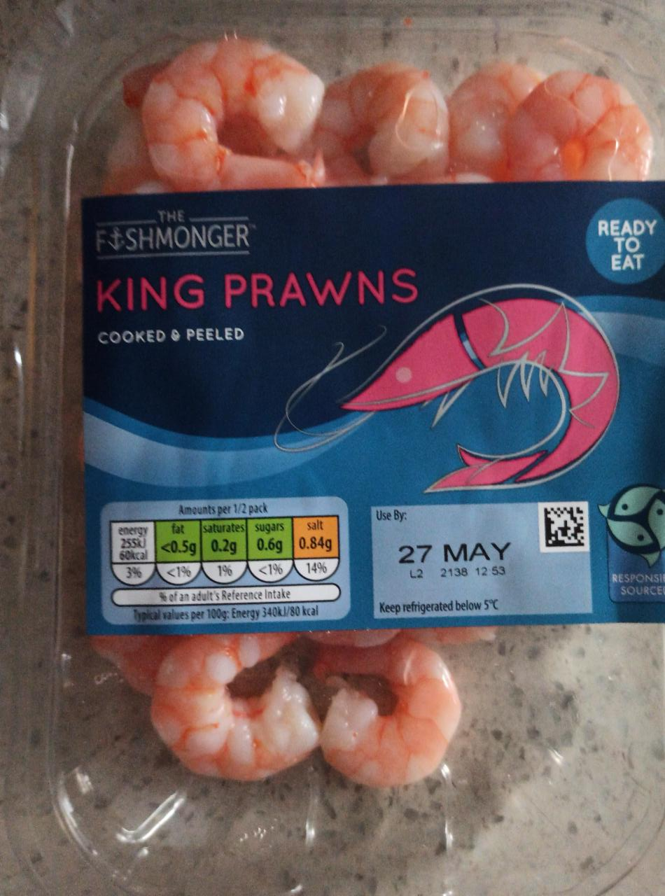 Fotografie - krevety king prawns Fishmonger 