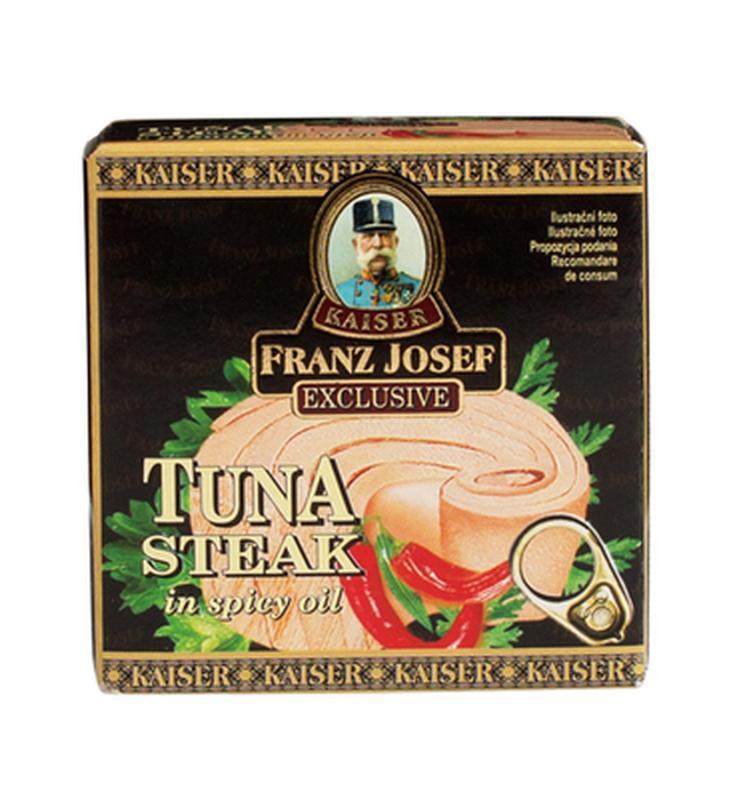 Fotografie - Tuna steak in spicy oil (tuňák steak v pikantním oleji) Kaiser Franz Josef