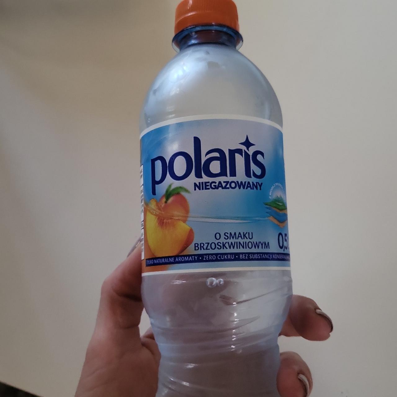 Fotografie - woda niegazowana o smaku brzoskwiniowym zero cukru Polaris
