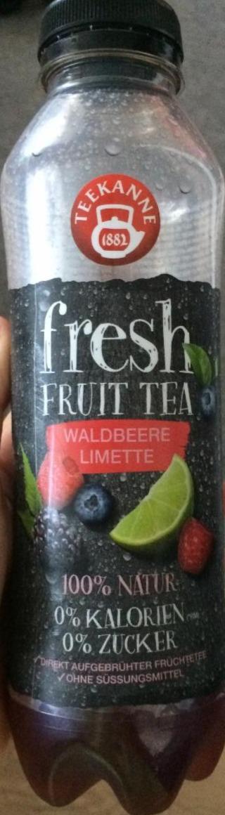 Fotografie - Fresh fruit tea Waldbeere Limette 100% Natur Teekanne