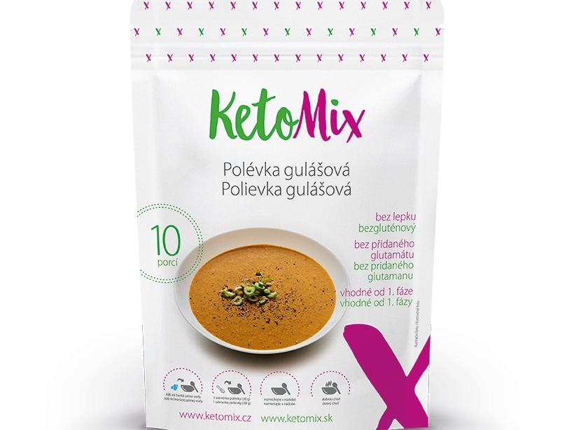 Fotografie - Proteinová polévka s gulášovou příchutí KetoMix 