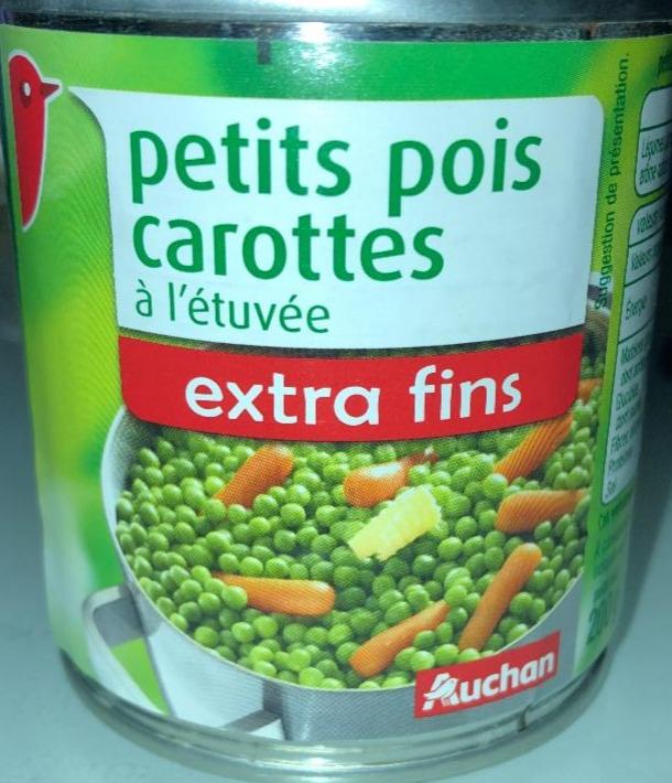 Fotografie - Petits pois carottes extra fins Auchan
