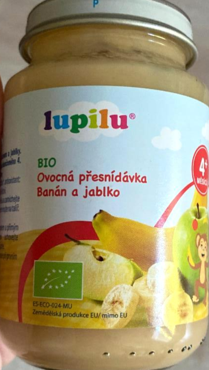 Fotografie - Ovocná přesnídávka banán a jablko BIO Lupilu