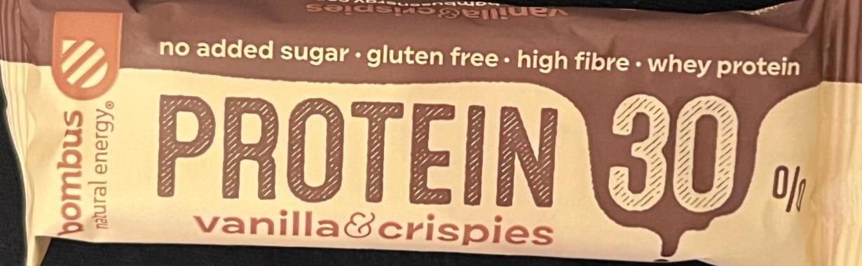 Fotografie - Bombus Raw Energy Vanilla & Crispies 30% Protein Bar
